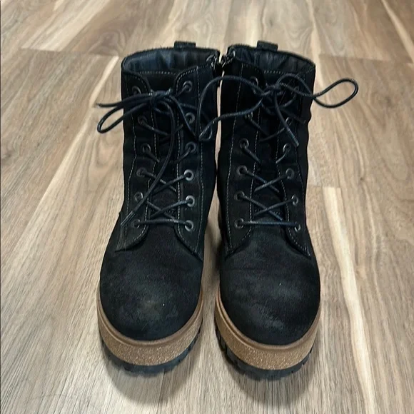 Black Suede Women's Boots - Picture 4 of 5